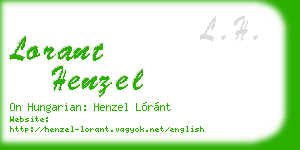 lorant henzel business card