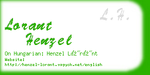 lorant henzel business card